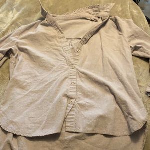 Gray button up shirt